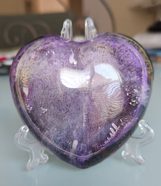 Purple Galactic Keepsake Heart